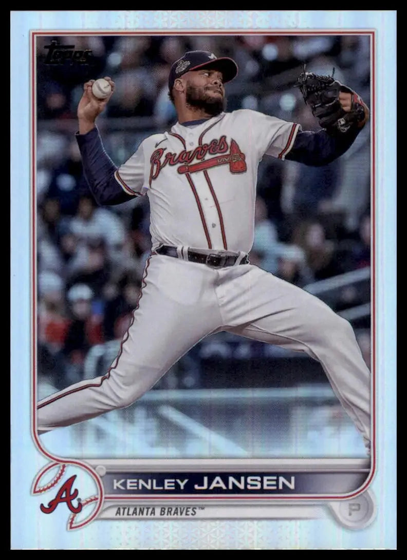Kenley Jansen 2022 Topps Update Rainbow Foil baseball card Atlanta Braves