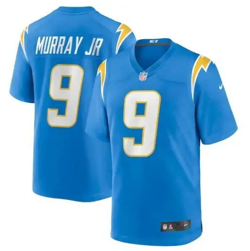 Light blue Kenneth Murray Jr. Los Angeles Chargers Nike Game Jersey with number 9