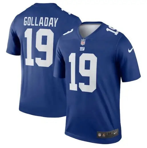Blue New York Giants Nike Legend jersey with GOLLADAY 19 for Giants Nike Legend fans