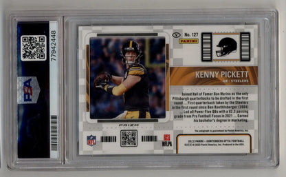Kenny Pickett 2022 Contenders Optic Variation Silver Auto PSA 10 Gem Mint Auto 10 - Singles
