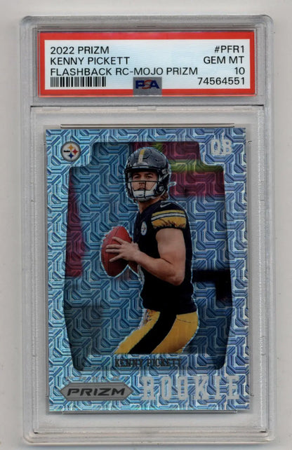 Kenny Pickett 2022 Prizm Flashback Rookie Mojo 23/25 PSA 10 Gem Mint - Singles