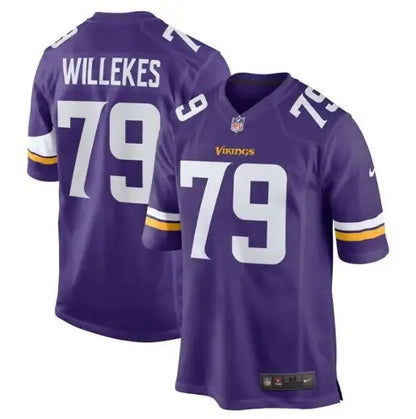 Purple Minnesota Vikings Kenny Willekes Nike Game Jersey with WILLEKES on the back