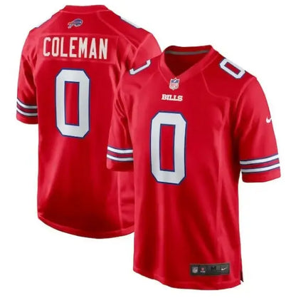 Red Buffalo Bills Keon Coleman Nike Alternate Game Jersey displayed in product image