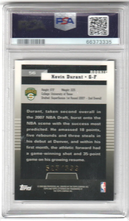 Graded Kevin Durant Topps Letterman basketball card from Columbia Hobby