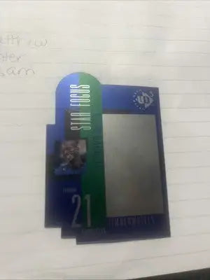 Blue and green Kevin Garnett basketball card from Upper Deck UD3 Star Focus series