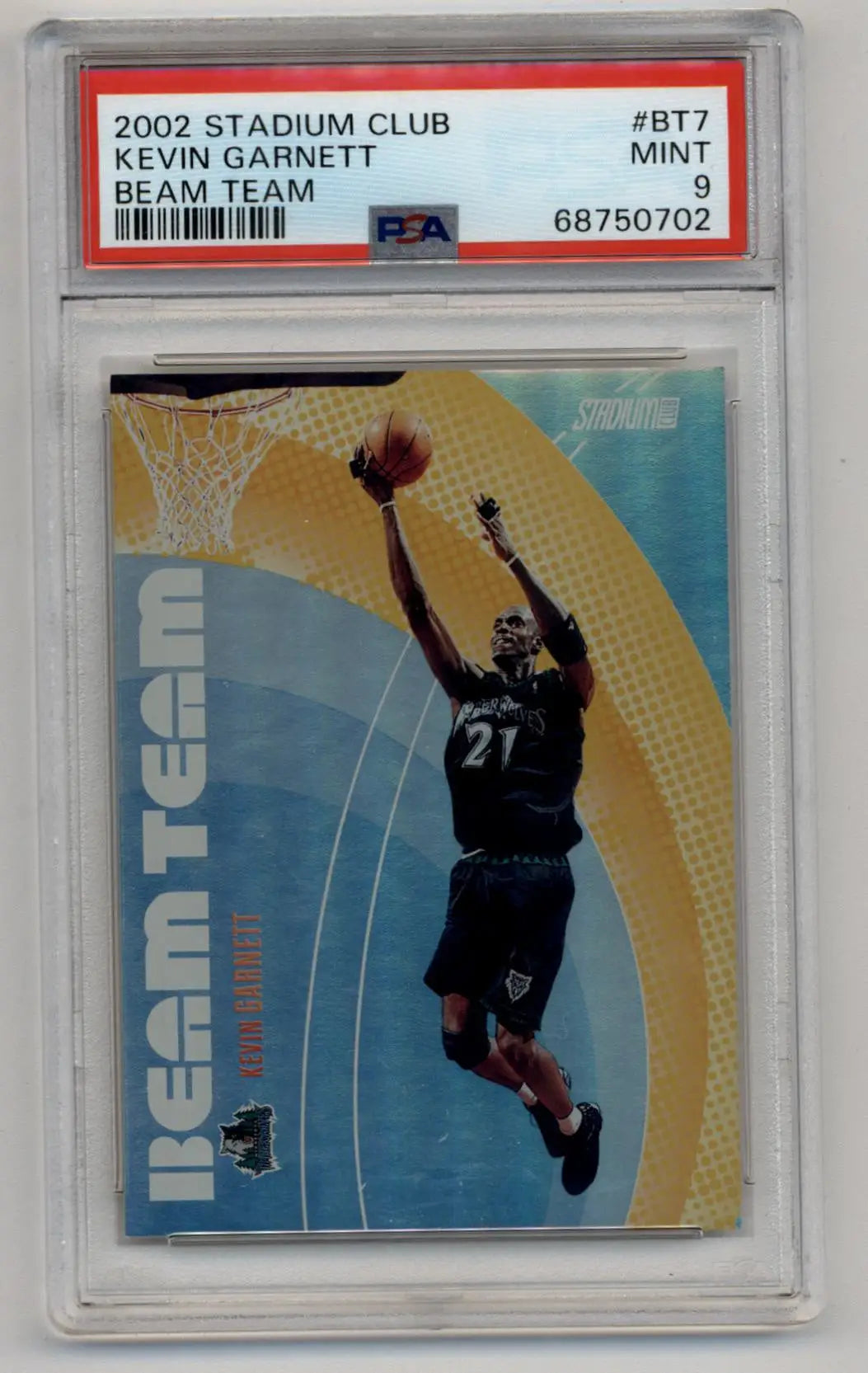 2002 Stadium Club Kevin Garnett Beam Team basketball card PSA Mint 9