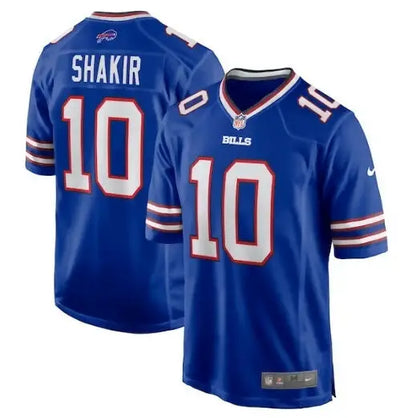 Blue Khalil Shakir Buffalo Bills Nike Game Jersey with SHAIR and number 10 on back