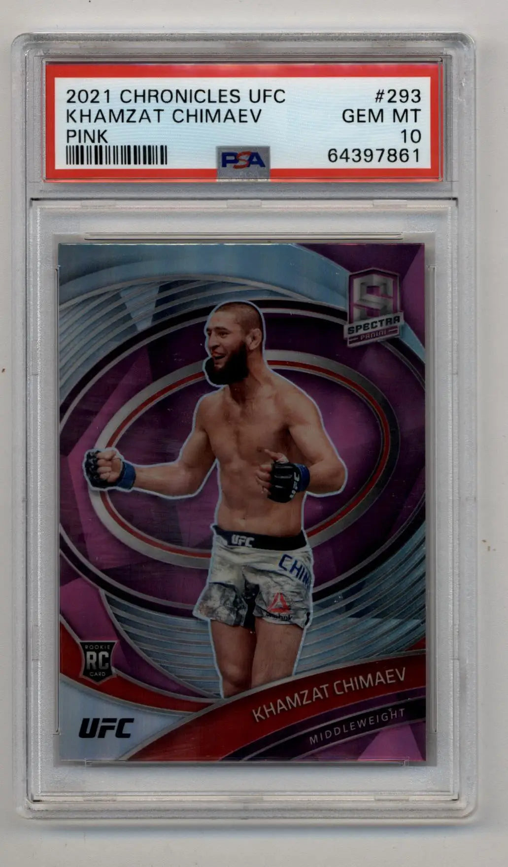 Khamzat Chimaev 2021 Chronicles UFC Pink #293 PSA 10 Gem Mint - Singles