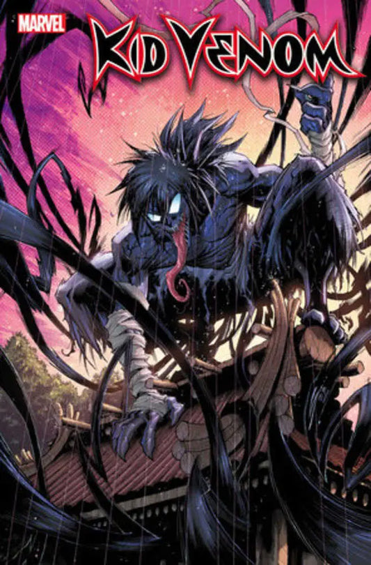 Dark monstrous symbiote on Kid Venom #1 Gerardo Sandoval Foil Variant comic cover