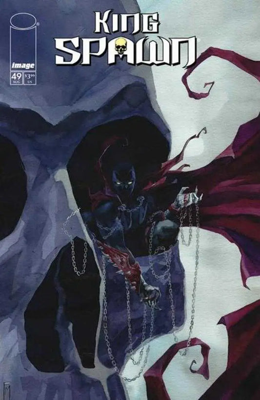 King Spawn #49 Cover B Fede Mele Variant comic book with Spawn character, skull motif, and chains
