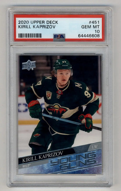 Kirill Kaprizov 2020-21 Upper Deck Young Gun #451 PSA 10 Gem Mint 6608 - Singles
