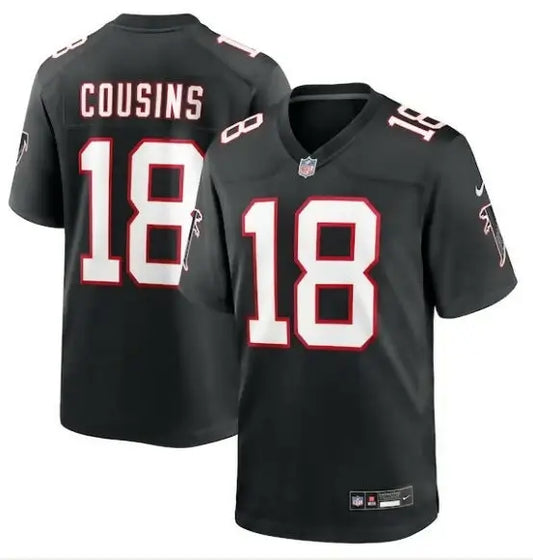 Black Atlanta Falcons Kirk Cousins #18 Nike Alternate Game Player Jersey
