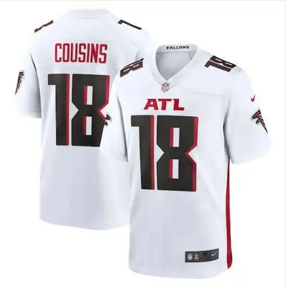 White Atlanta Falcons Kirk Cousins Nike Game Player Jersey on display