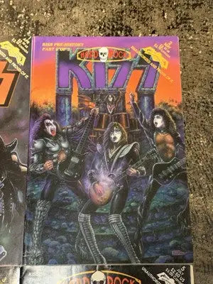 KISS comic book from hard rock comics collection featuring rock comics and band art