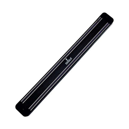 Black magnetic knife strip with white accents for Kitchen Knife Set Kit and knife storage