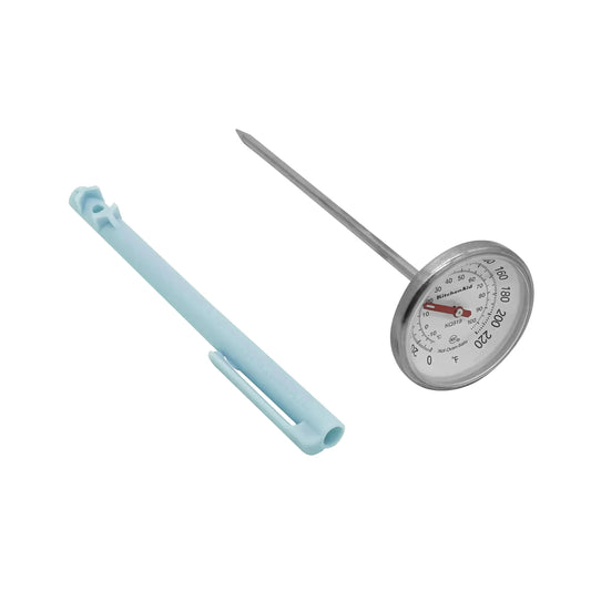 KitchenAid KQ919MW meat thermometer with plastic lens and protective sheath for accurate readings