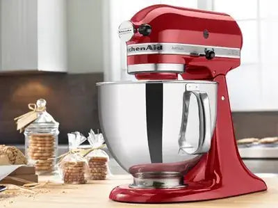 Red KitchenAid Stand Mixer from the Artisan Series in Candy Apple Red