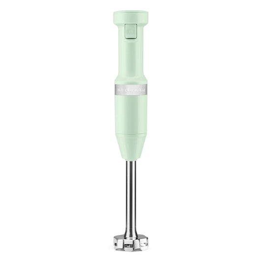 Light green KitchenAid variable speed corded hand immersion blender for versatile blending