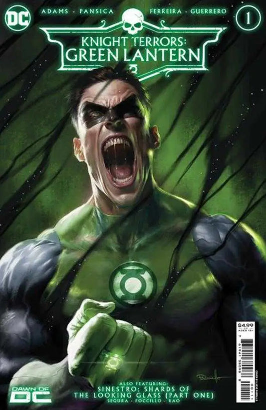 Comic book cover for Knight Terrors Green Lantern #1, showcasing the greatest fear theme