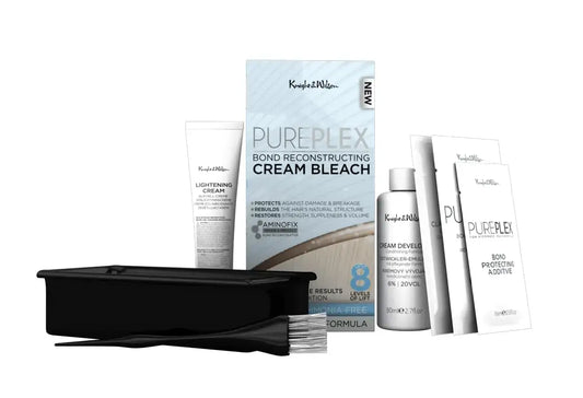 Hair bleach kit with tint bowl for blonde results, ammonia-free lightening and repair