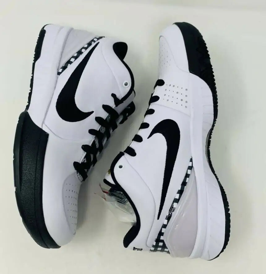 White and black Nike Kobe 4 Gigi Mambacita high-top basketball shoes with fast shipping