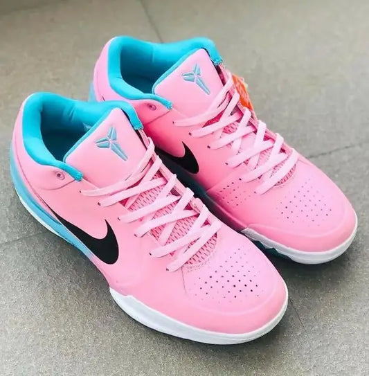 Pink and light blue Nike Kobe 6 Demar Derozan athletic shoes with fast shipping
