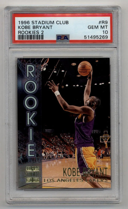 Kobe Bryant 1996-97 Stadium Club Rookies 2 #R9 PSA 10 Gem Mint - Singles