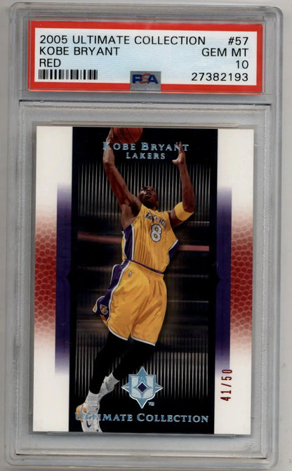 Kobe Bryant 2005 Ultimate Collection Red parallel basketball card PSA 10 Gem Mint