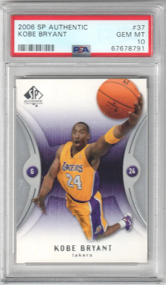 Kobe Bryant 2006 SP Authentic basketball card graded GEM MT 10 from Columbia Hobby