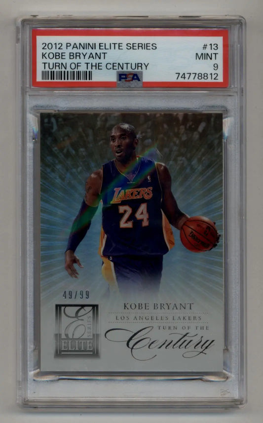 PSA-graded Kobe Bryant 2012 Elite Series Turn of the Century basketball card #24