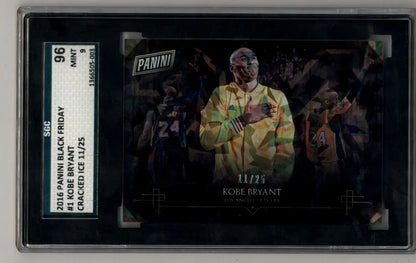 Kobe Bryant 2016 Panini Black Friday Cracked Ice basketball card SGC 9 Mint