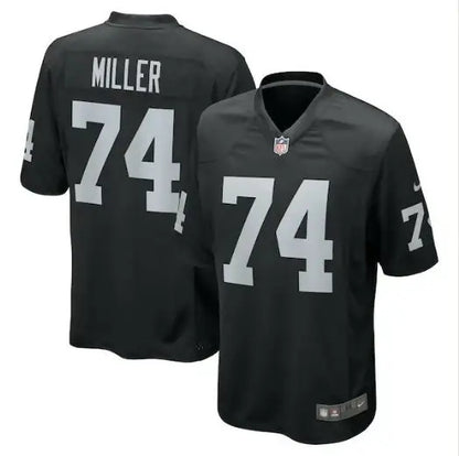 Black Kolton Miller Las Vegas Raiders Nike Game Jersey with Miller 74 print