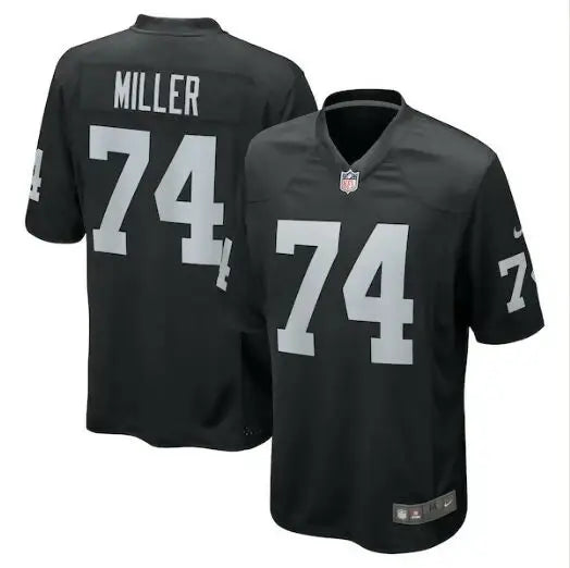 Black Kolton Miller Las Vegas Raiders Nike Game Jersey with Miller 74 print