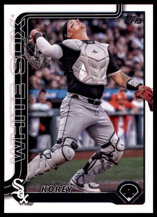 Baseball catcher card of Korey Lee from 2025 Topps #257 Chicago White Sox