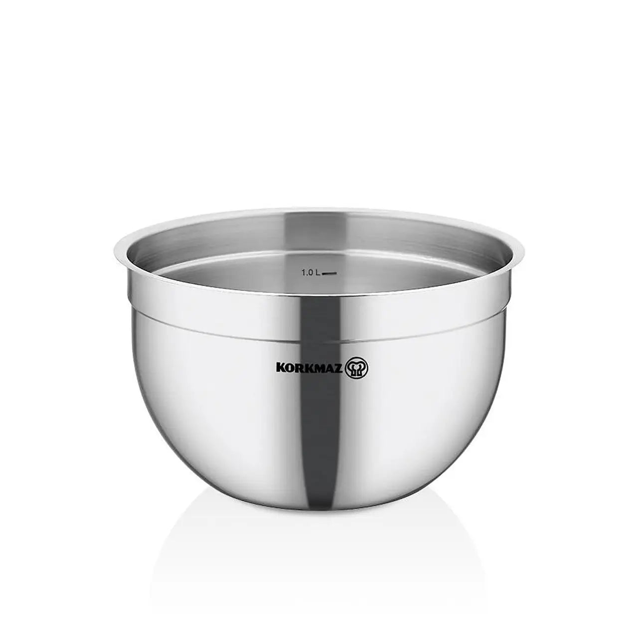 Korkmaz Gastro Proline 5.4 Quart Stainless Steel Mixing Bowl in Silver - Mixing Bowl
