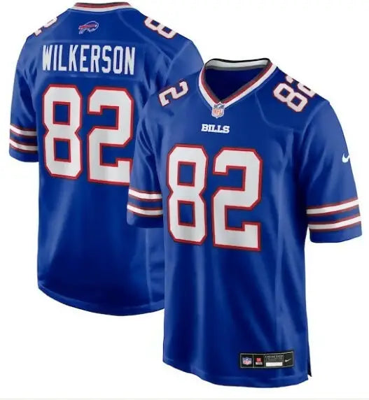 Blue Kristian Wilkerson Buffalo Bills Nike Game Jersey with number 82 and WILKERSON on back