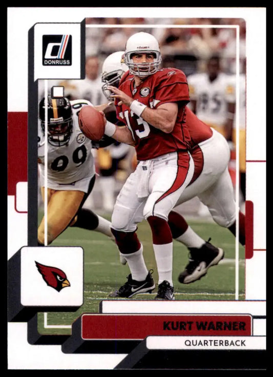 Kurt Warner football card from 2022 Donruss Arizona Cardinals series