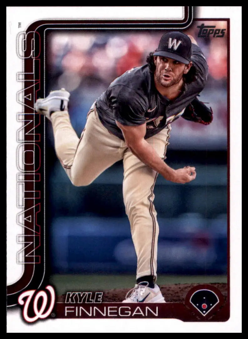 Kyle Finnegan 2025 Topps #254 baseball card featuring Washington Nationals player