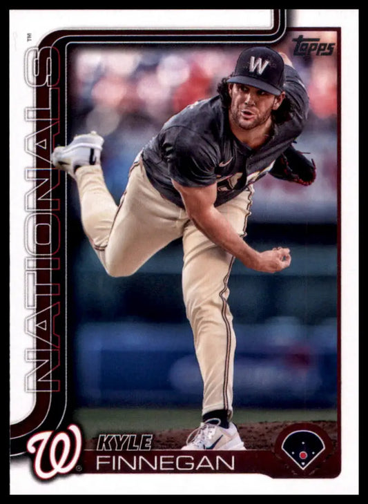 Kyle Finnegan 2025 Topps #254 baseball card featuring Washington Nationals player