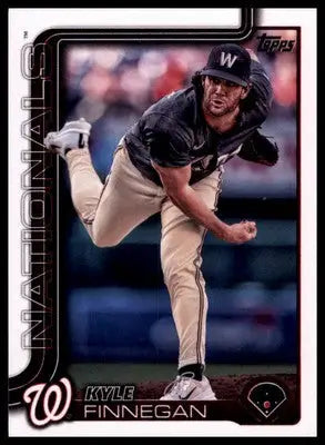 Baseball card of Kyle Finnegan from 2025 Topps featuring Washington Nationals player