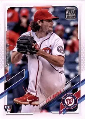 Baseball card featuring Kyle Finnegan from Topps Update 2021 Washington Nationals