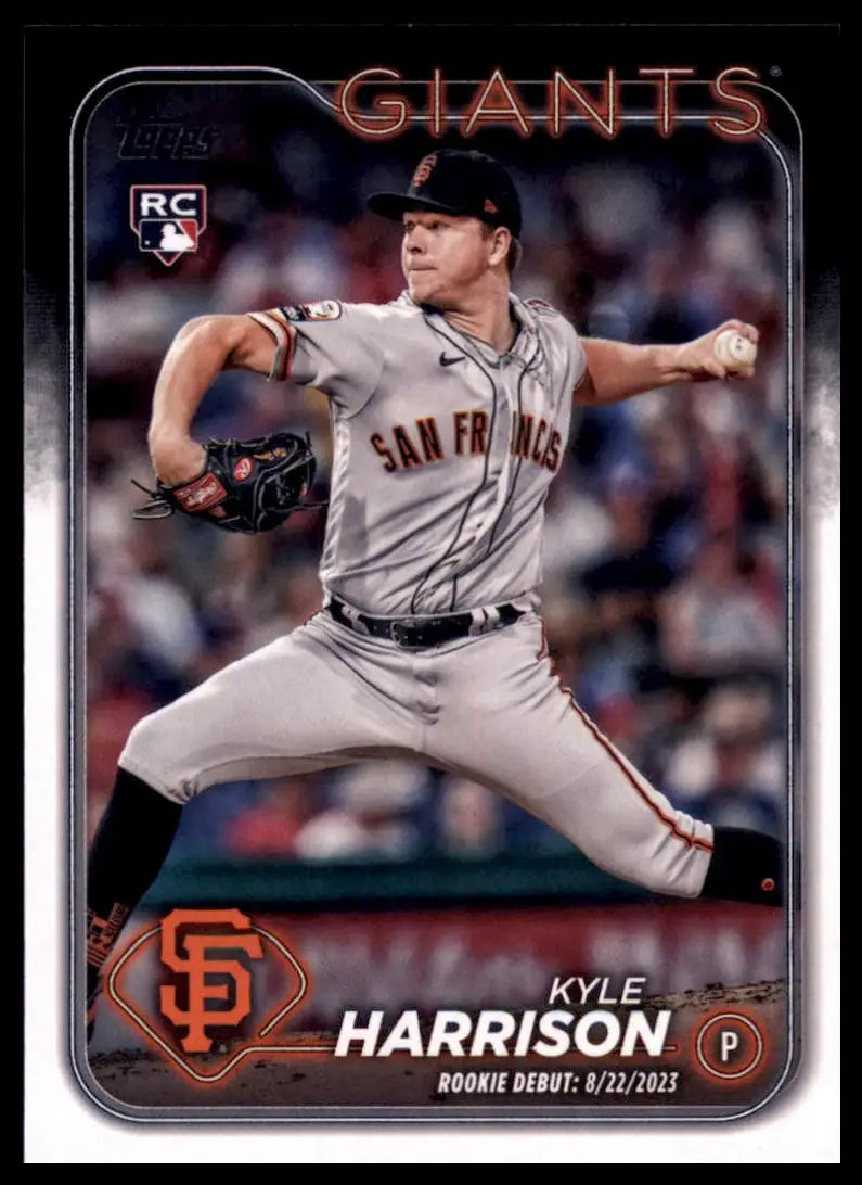 Kyle Harrison baseball card from Topps Update 2024 San Francisco Giants series