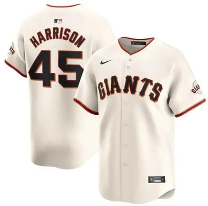 Cream-colored Kyle Harrison San Francisco Giants Nike home limited player jersey