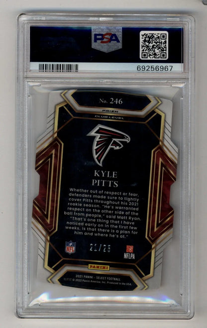 Kyle Pitts 2021 Select Prizm Tie Dye Die Cut #246 21/25 PSA 10 Gem Mint - Singles