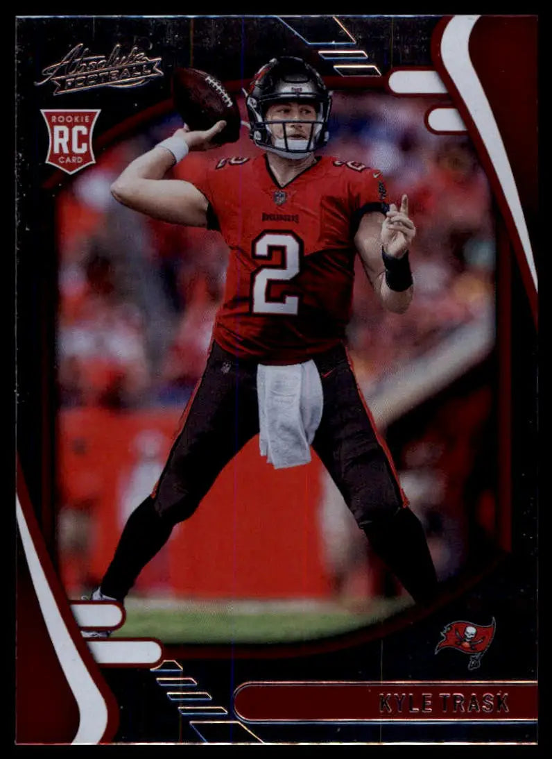 Kyle Trask rookie card from Panini Absolute 2021 Tampa Bay Buccaneers collection