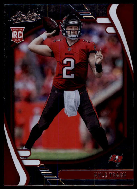 Kyle Trask rookie card from Panini Absolute 2021 Tampa Bay Buccaneers collection
