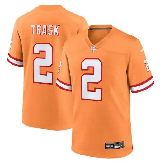 Orange Kyle Trask Tampa Bay Buccaneers Nike Throwback Game Jersey with TRASK and number 2