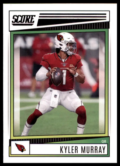 Kyler Murray football card from 2022 Score series showing Arizona Cardinals player