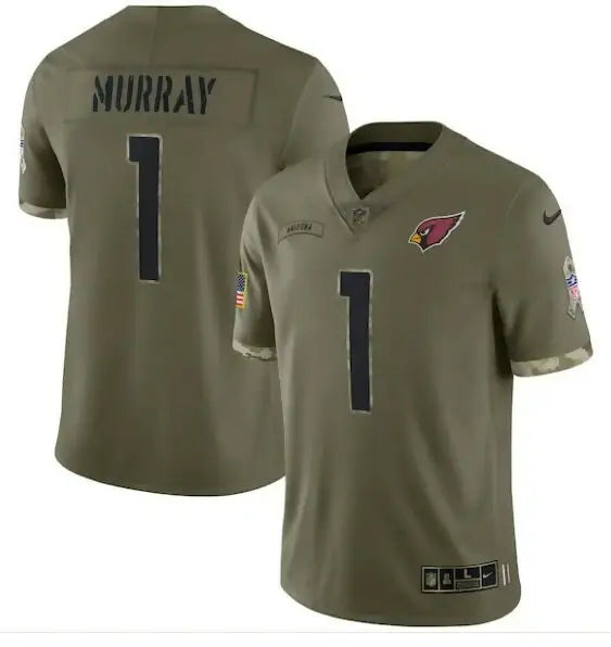 Kyler Murray Arizona Cardinals olive green Salute to Service limited football jersey