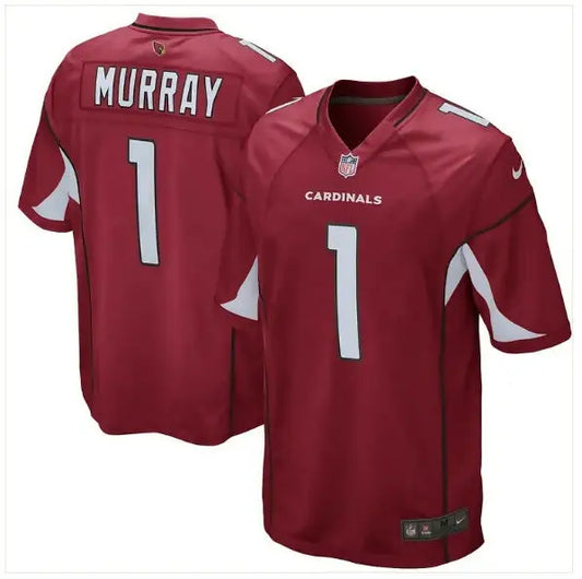 Red and white Arizona Cardinals Kyler Murray Nike Alternate Game Jersey displayed
